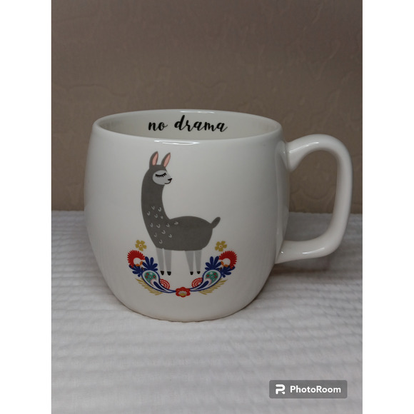 OpalHouse White "No Drama" Llama Procelain Mug, 16oz - Used - Picture 5 of 5